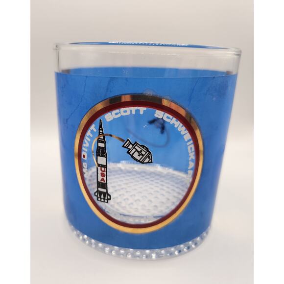 Vintage NASA Apollo Glasses Complete Collection – Set of 10 Blue/Gold Tumblers - Picture 13 of 16